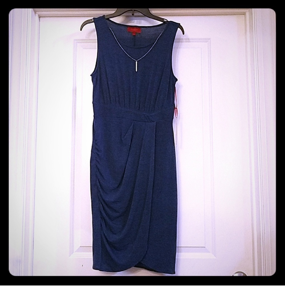 Jennifer Lopez Navy Blue Sailor Twist Dress